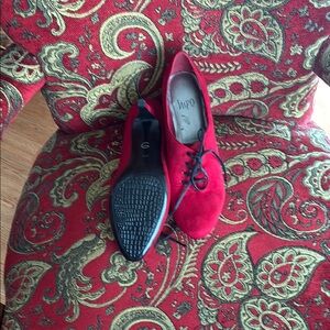 Women's Red Lace-Up Shoes